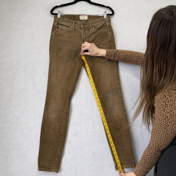 Current/Elliott Jeans Womens 27 Brown The Ankle Skinny Low Rise Corduroy - Picture 6 of 12